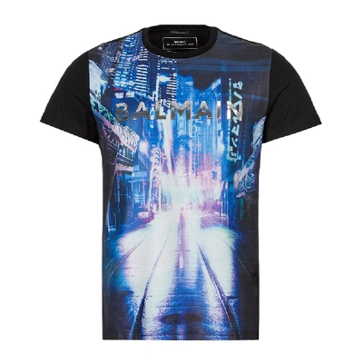 Shop Balmain T-shirt – Black City Over The Top