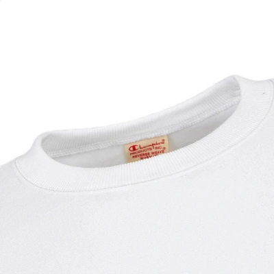 Shop Champion Sweatshirt Script Logo In White