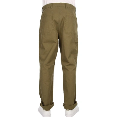 Shop Norse Projects Trousers Laurits Herringbone Cargo In Green