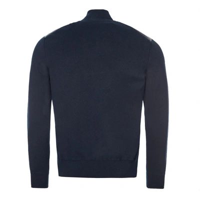 Shop Moncler Knitted Cardigan Tricot In Navy