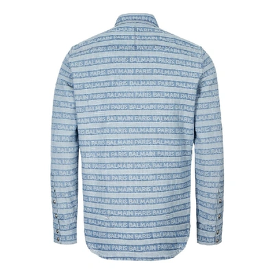 Shop Balmain Shirt – Denim Blue