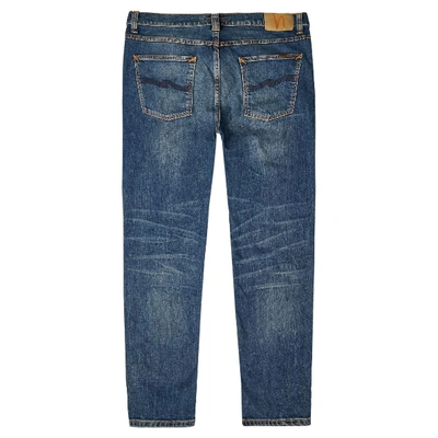 Shop Nudie Jeans Lean Dean – Indigo Shades In Blue