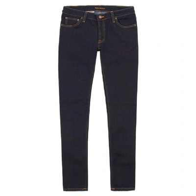 Shop Nudie Jeans Skinny Lin In Navy