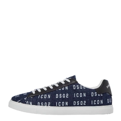 Shop Dsquared2 Trainers In Blue