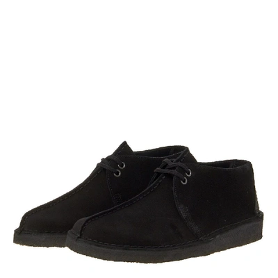 Shop Clarks Originals Desert Trek Shoes In Black