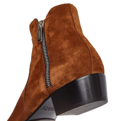 Shop Balmain Ankle Boots In Brown