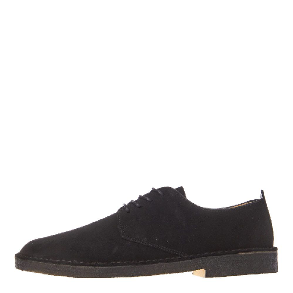 clarks desert london black leather
