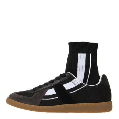 Shop Maison Margiela Replica Sock High Trainers In Black