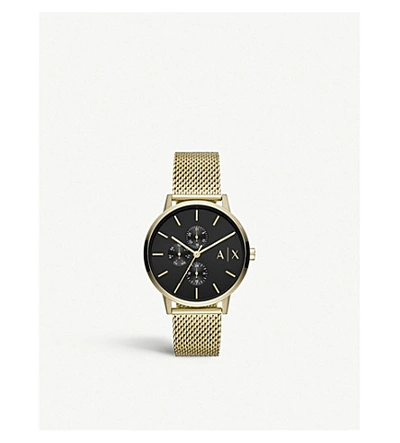 Shop Armani Exchange Ax2715 Gold-plated Stainless Steel Watch