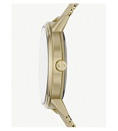 Shop Armani Exchange Ax2715 Gold-plated Stainless Steel Watch