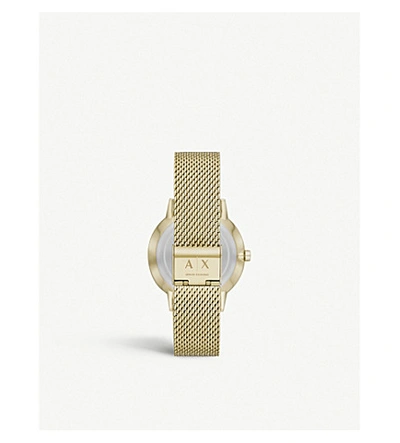 Shop Armani Exchange Ax2715 Gold-plated Stainless Steel Watch