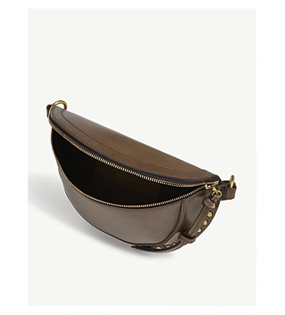 Shop Isabel Marant Skano Leather Belt Bag In Soft Taupe