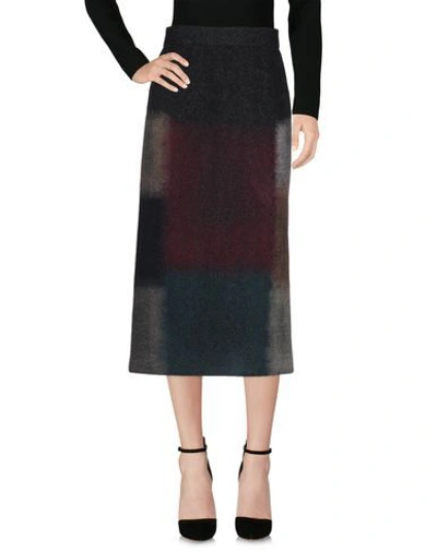 Shop Dior 3/4 Length Skirts In Maroon