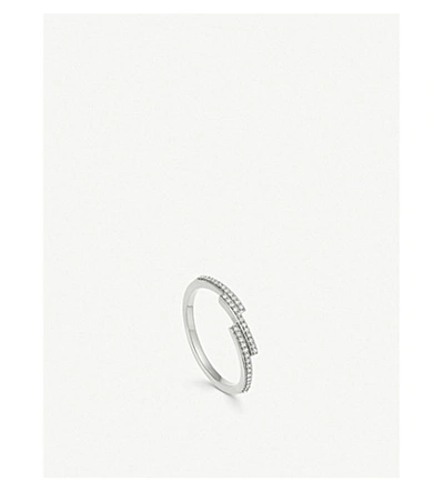 Shop Astley Clarke Icon Scala 14ct White Gold And Pavé-set Diamond Ring