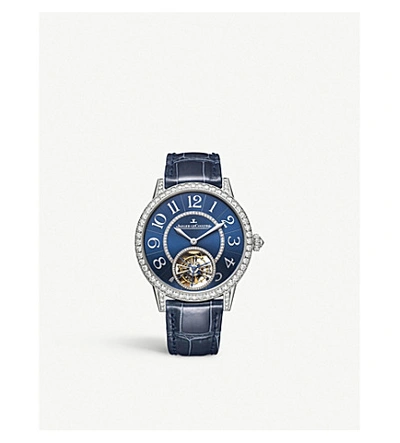 Shop Jaeger-lecoultre 3413480 Rendez-vous Tourbillon 18ct White-gold, Satin And Diamond Watch
