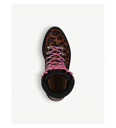 Shop Diemme Monfumo Leopard-print Calf-hair Ankle Boots In Beige Comb