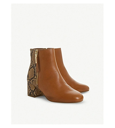 Shop Dune Orlla Leather Ankle Boots In Tan-leather