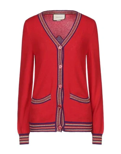 Shop Gucci Cardigan In Red