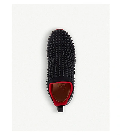 Shop Christian Louboutin Spikes Sock Donna Flat Neoprene In Loubi/loubi Metal