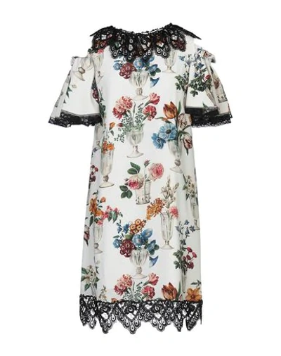 Dolce & Gabbana Short Dresses In Ivory