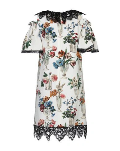 Dolce & Gabbana Short Dresses In Ivory