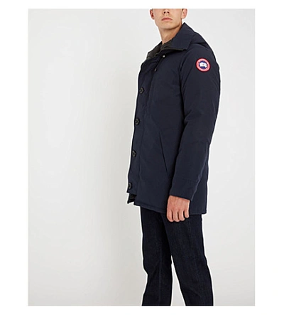 Shop Canada Goose Mens Navy Chateau Shell-down Hooded Parka L