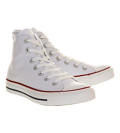 Shop Converse All Star Canvas High-tops In Optical White