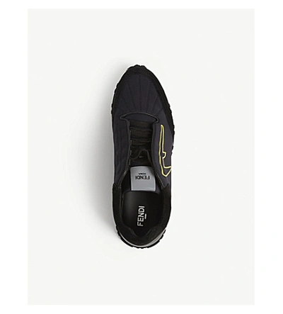 Shop Fendi Diabolick Runner Trainers In Blk/other