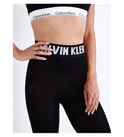 Shop Calvin Klein Retro Leggings In J41 Pale Grey Heather
