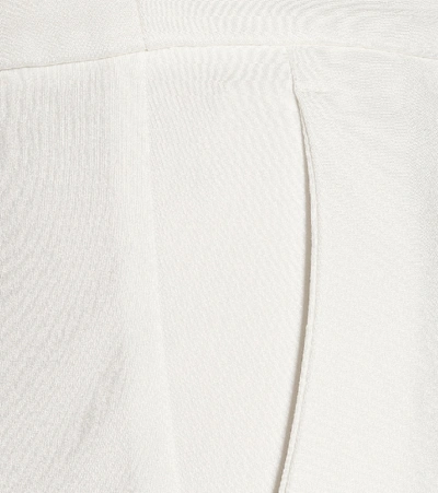 Shop Max Mara Pegno High-rise Slim Jersey Pants In White