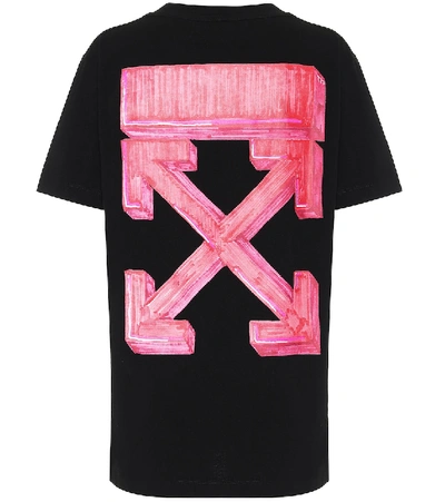 Shop Off-white Marker Logo Cotton T-shirt In Black