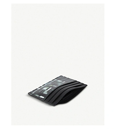 Shop Fendi Ff-print Leather Cardholder In Multi