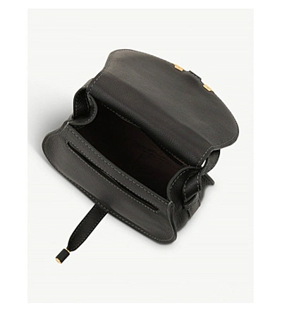 Chloé Womens Black Marcie Small Leather Saddle Bag In Black