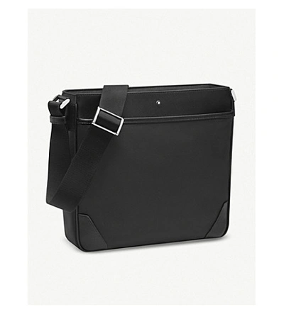 Shop Montblanc Sartorial Jet Nylon And Leather Reporter Bag