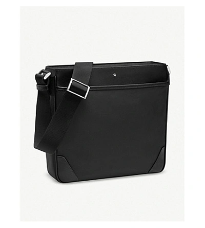 Shop Montblanc Sartorial Jet Nylon And Leather Reporter Bag