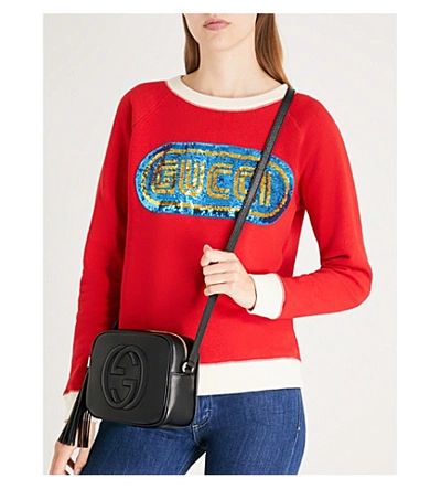 Shop Gucci Soho Leather Disco Cross-body Bag In Rose Beige