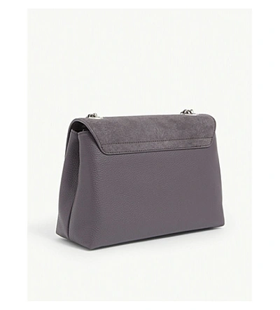 Shop Ted Baker Helena Suede And Leather Cross-body Bag