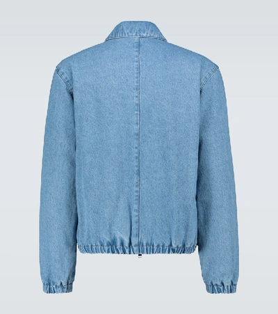 Shop Ami Alexandre Mattiussi Ami De Coeur Denim Jacket In Blue
