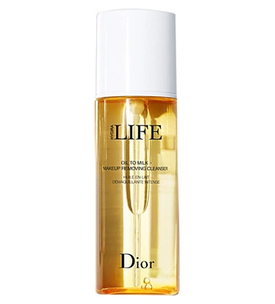 Shop Dior Hydra Life Oil To Milk Makeup Removing Cleanser