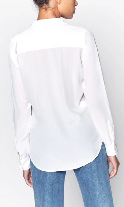 Shop Equipment Long Sleeve Adalyn Silk Shirt In Bright White