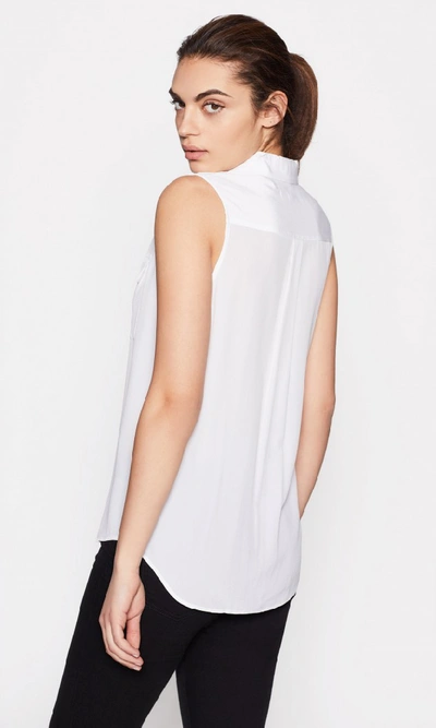 Shop Equipment Sleeveless Slim Signature Silk Shirt In White