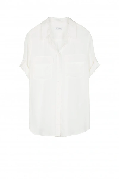 Shop Equipment Short Sleeve Slim Signature Silk Shirt In Bright White