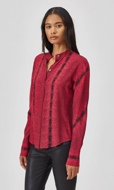 Shop Equipment Pavotta Silk Shirt In True Black/impala Lily