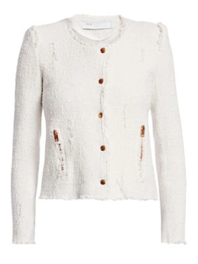 Shop Iro Agnette Tweed Jacket In White