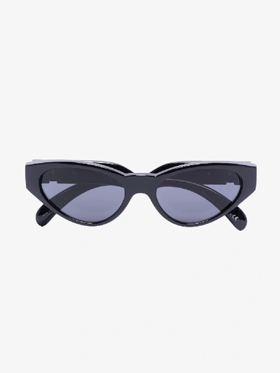 Shop Versace Black Cat Eye Tinted Sunglasses