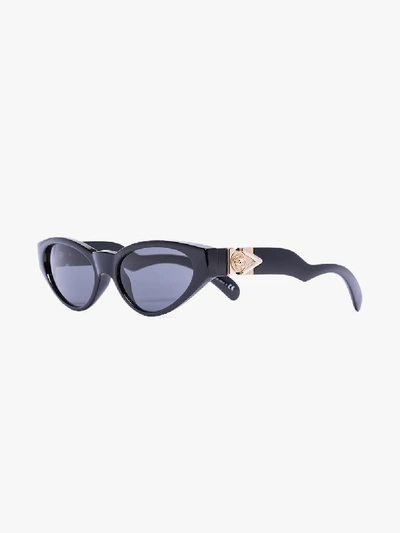 Shop Versace Black Cat Eye Tinted Sunglasses