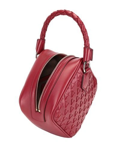 Shop Serapian Handbags In Maroon