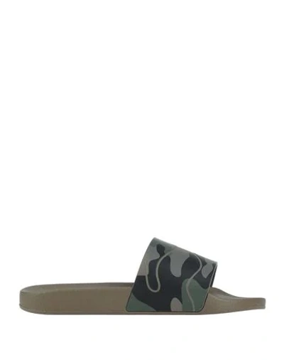 Shop Valentino Sandals In Military Green