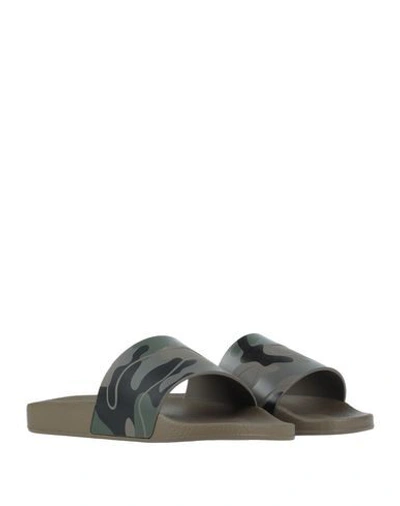 Shop Valentino Sandals In Military Green