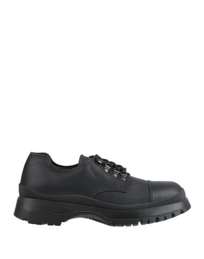 Shop Prada Lace-up Shoes In Black